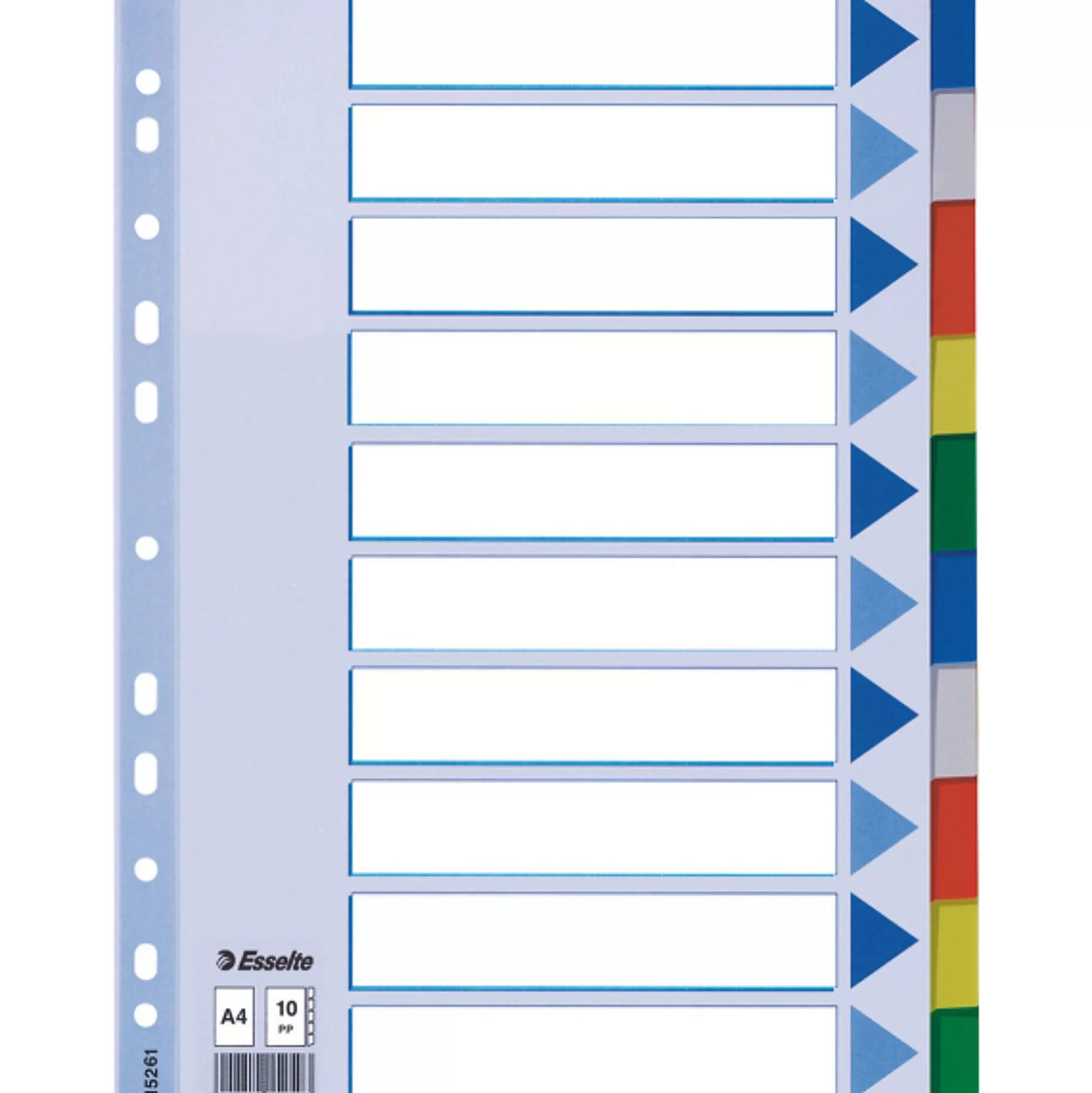 ESSELTE Klasseren-Tabbladen A4 Pp Kleur 10 Tabs