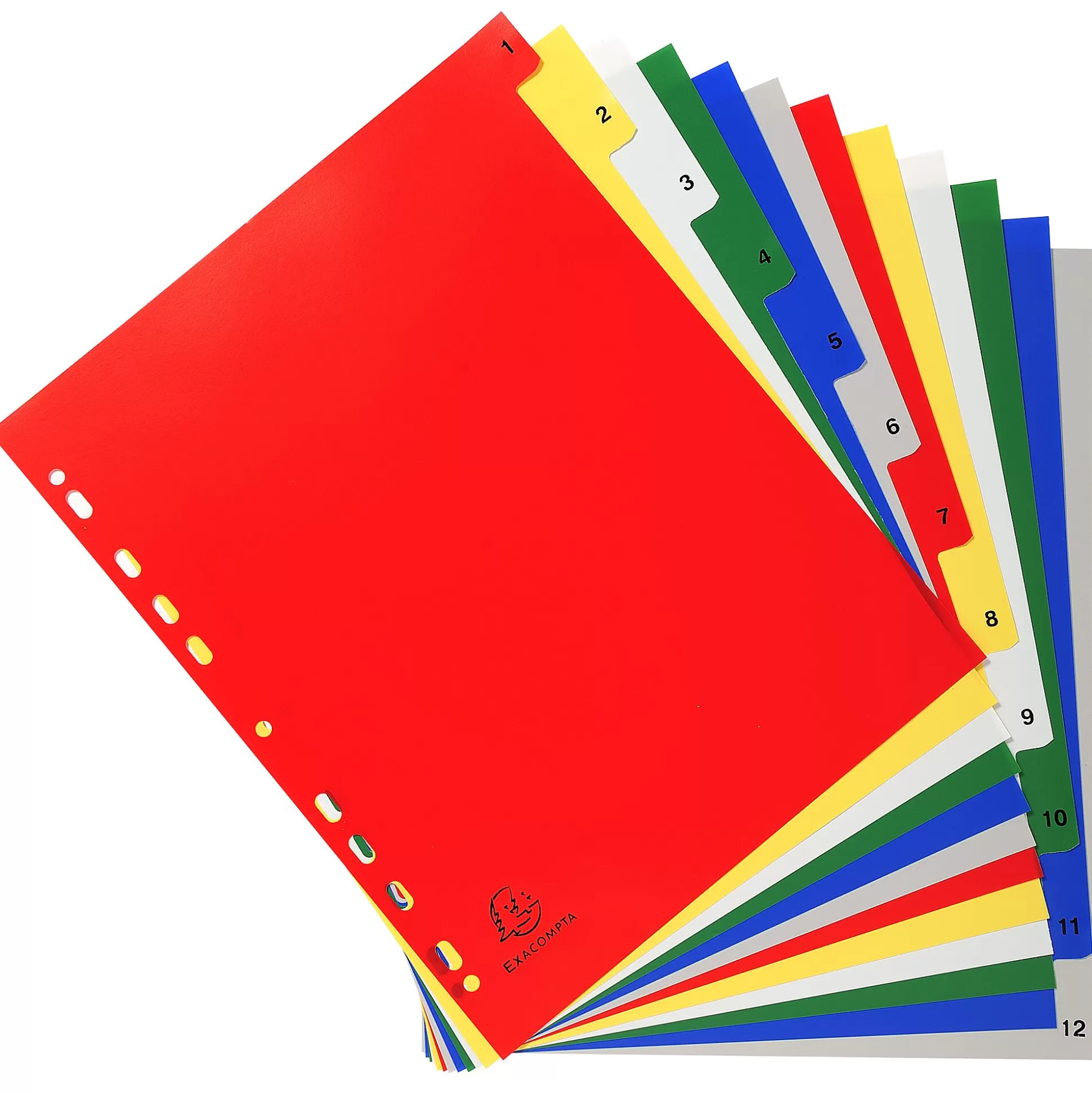 EXACOMPTA Klasseren-Tabbladen Pp A4 Maxi 12 Tabs Bedrukt 1 Tot 12
