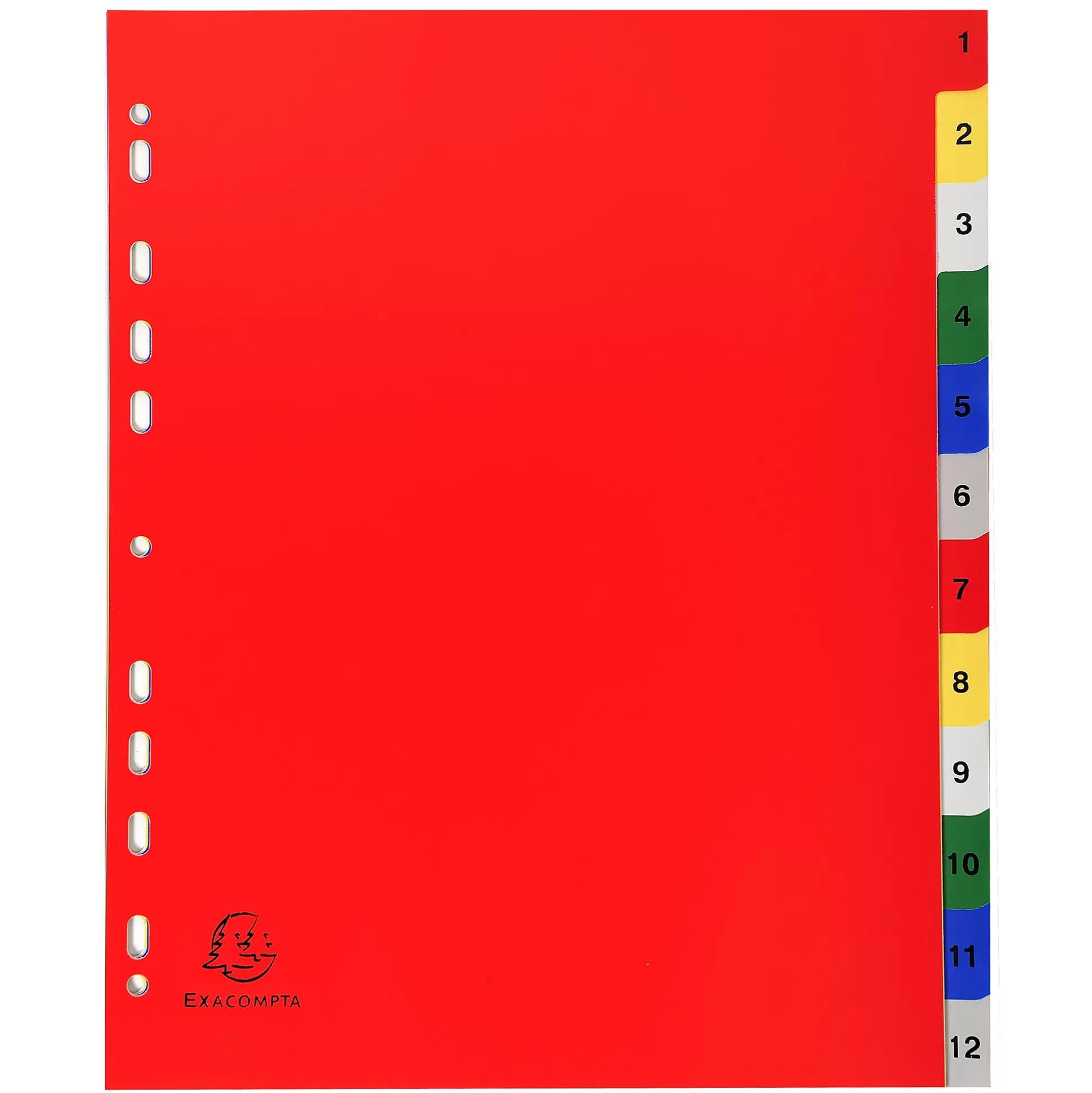EXACOMPTA Klasseren-Tabbladen Pp A4 Maxi 12 Tabs Bedrukt 1 Tot 12