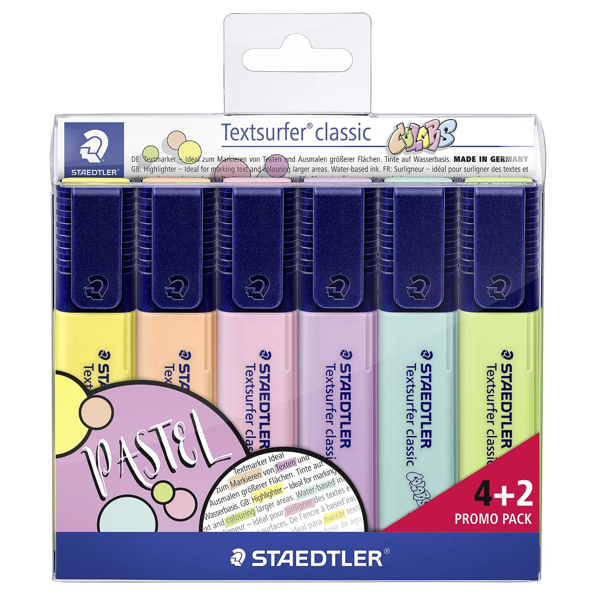 STAEDTLER Stiften-Textsurfer Pastel 4+2