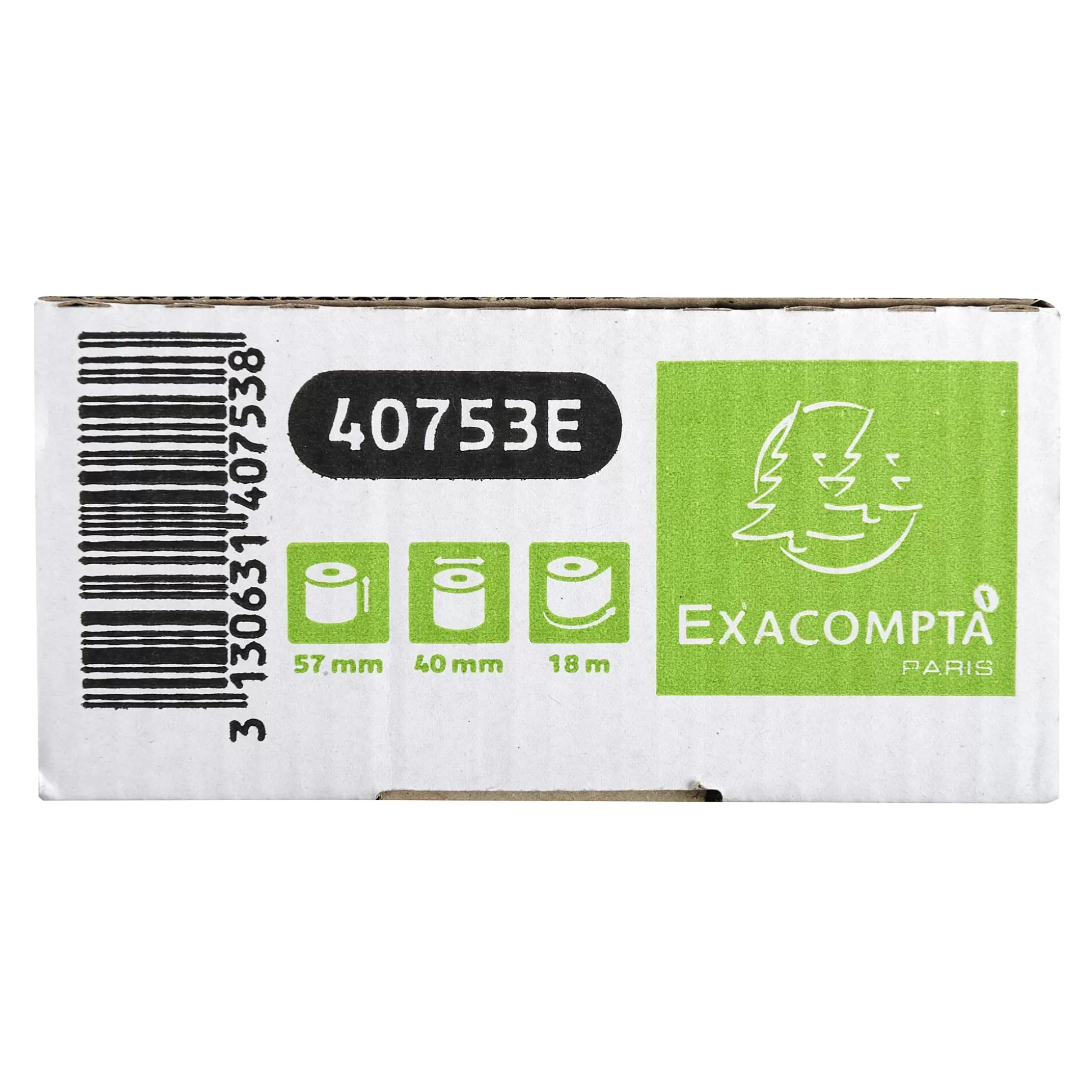 EXACOMPTA Kassa-Thermische Kassarol 57X40Mm L 18M Zonder Fenol 10 Stuks