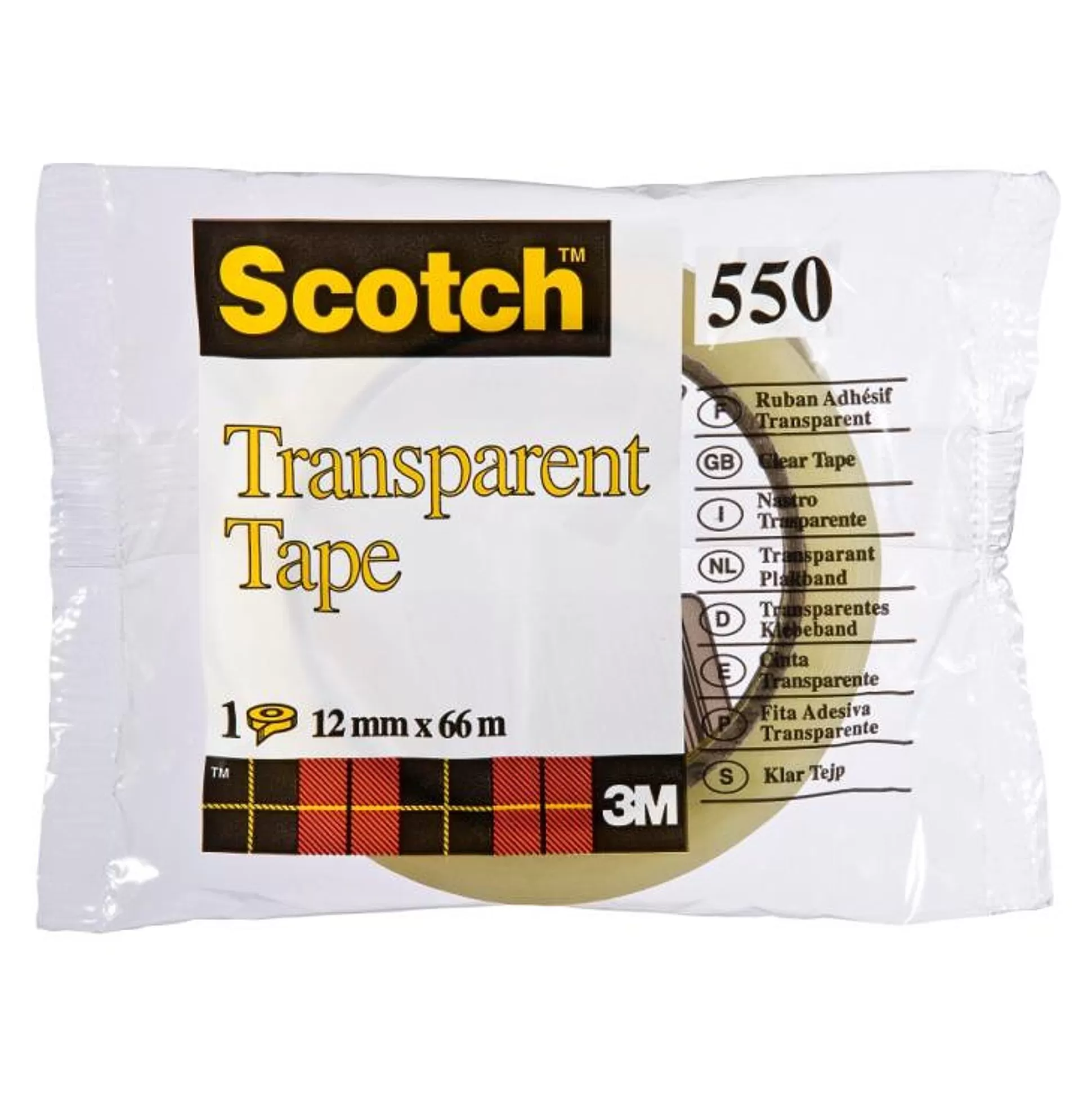 SCOTCH Lijmen & Plakken-Transparante Tape 12Mm X 66M