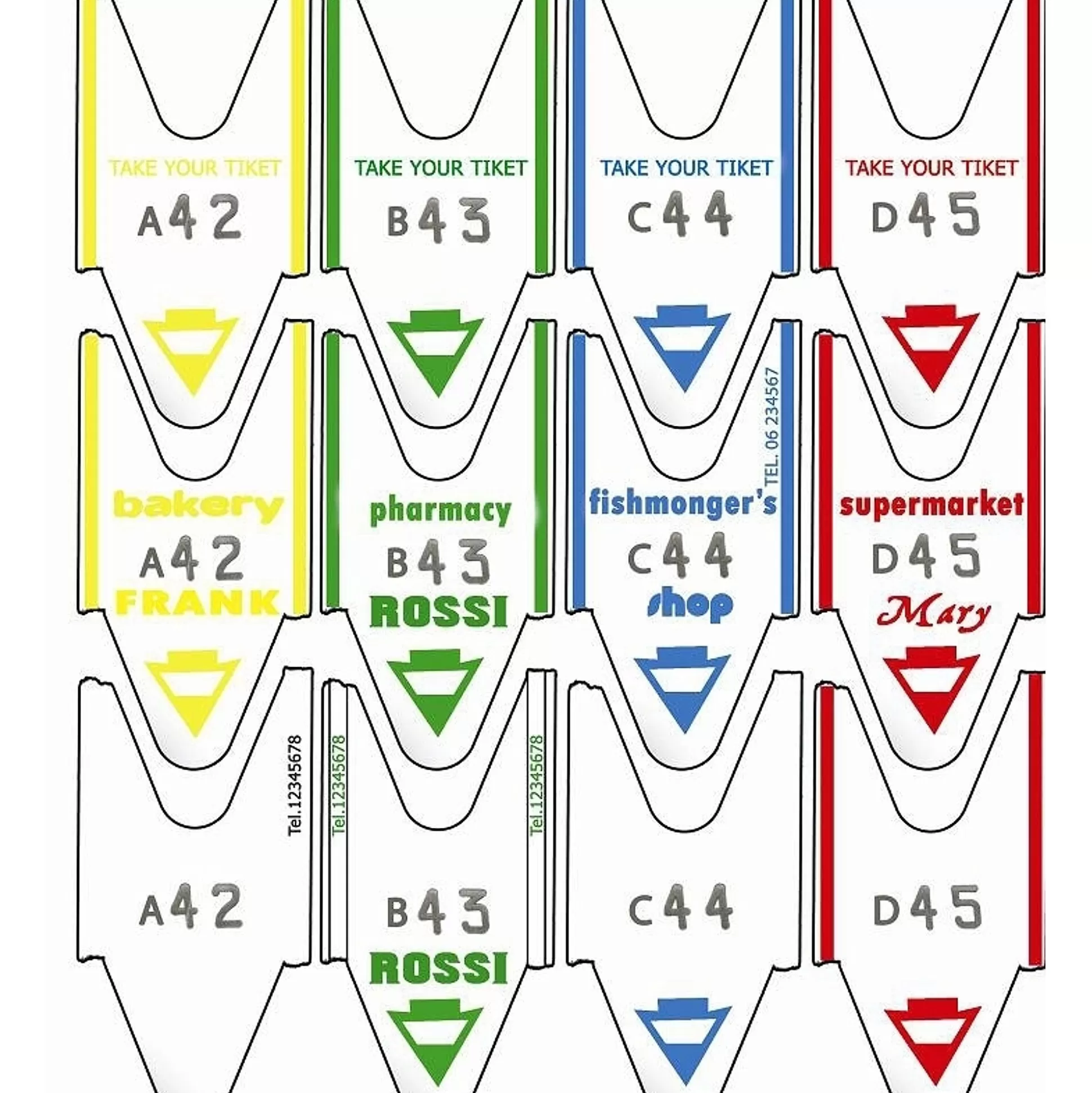 * Labelen & Stempelen-Turn System Tickets 2000 Stuks/Rol