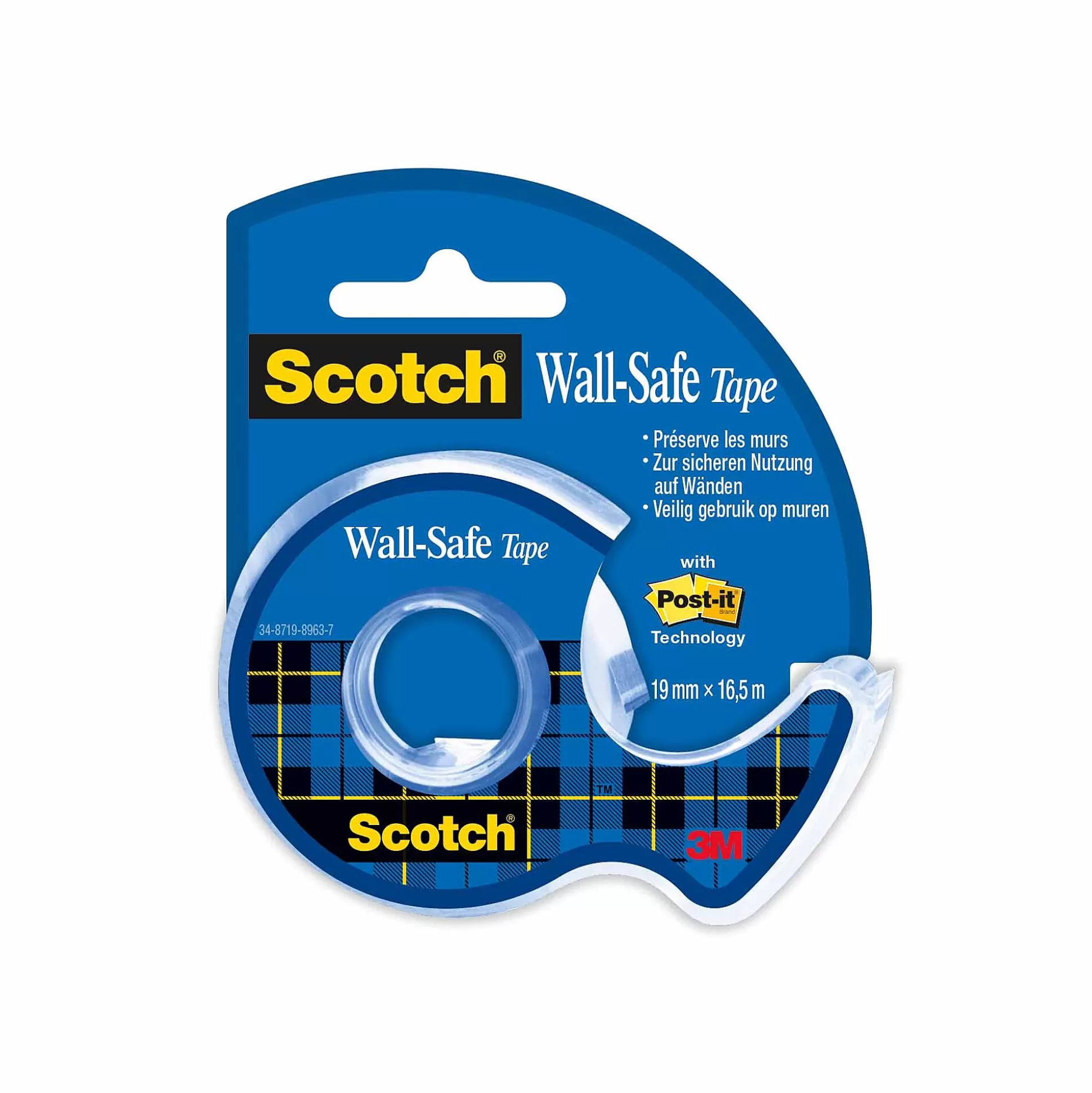 SCOTCH Lijmen & Plakken-Wall-Safe Tape 19Mm X 16,5M